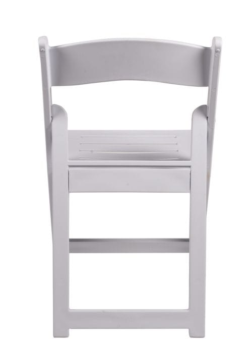 Chivari 100 Chair Pack White Resin Folding Chair Slatted Seat 650 lbs Weight Capacity* 2 Year Total Warranty* CFRW-SLATTED-CX-T-100