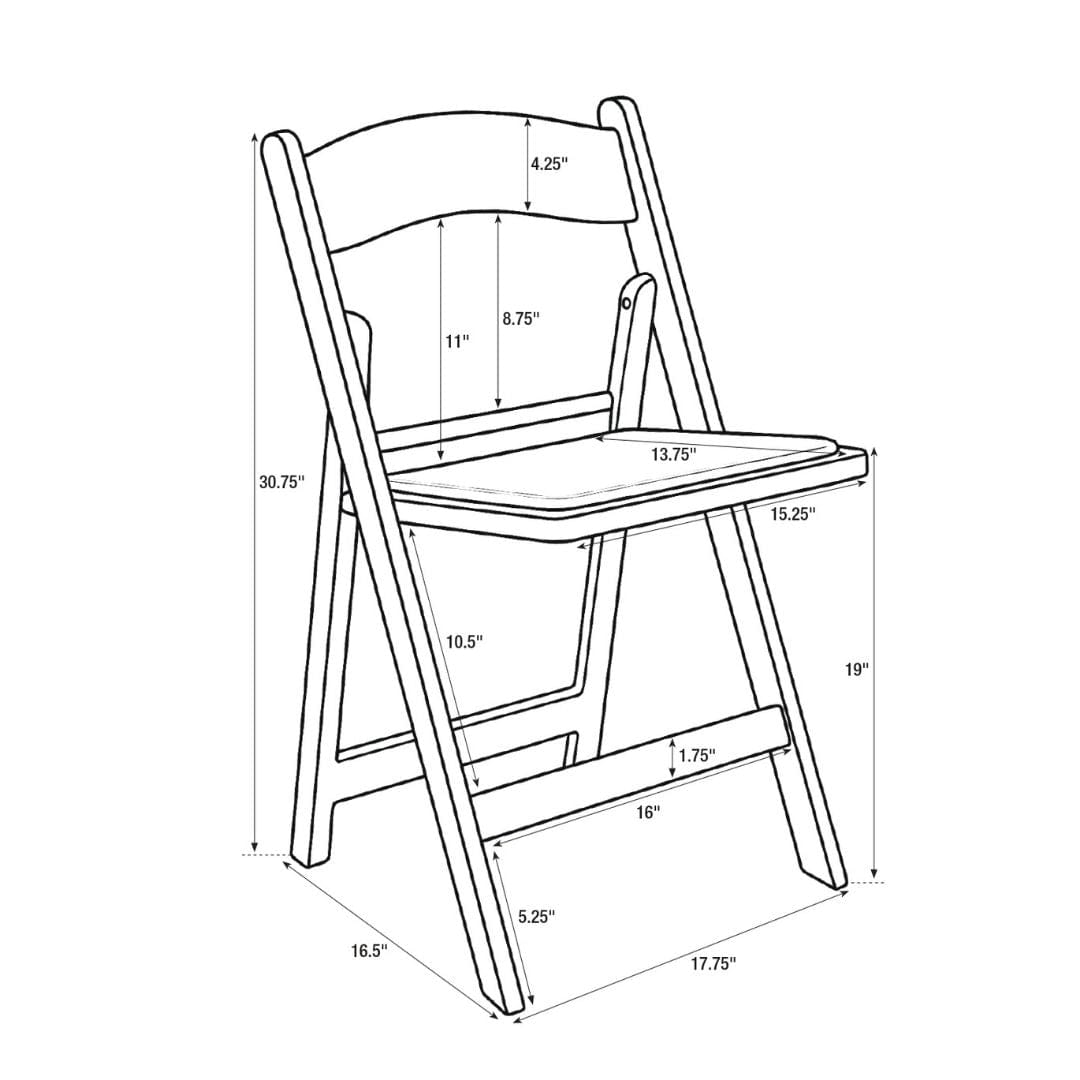 Chivari Mahogany WoodGrain™ Resin Steel Skeleton™ Folding Chair with Black Seat CFRM-ST-A
