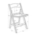 Chivari Silver with Silver Vinyl Cushion Resin Steel Skeleton™ Folding Chair CFRS-ST-A