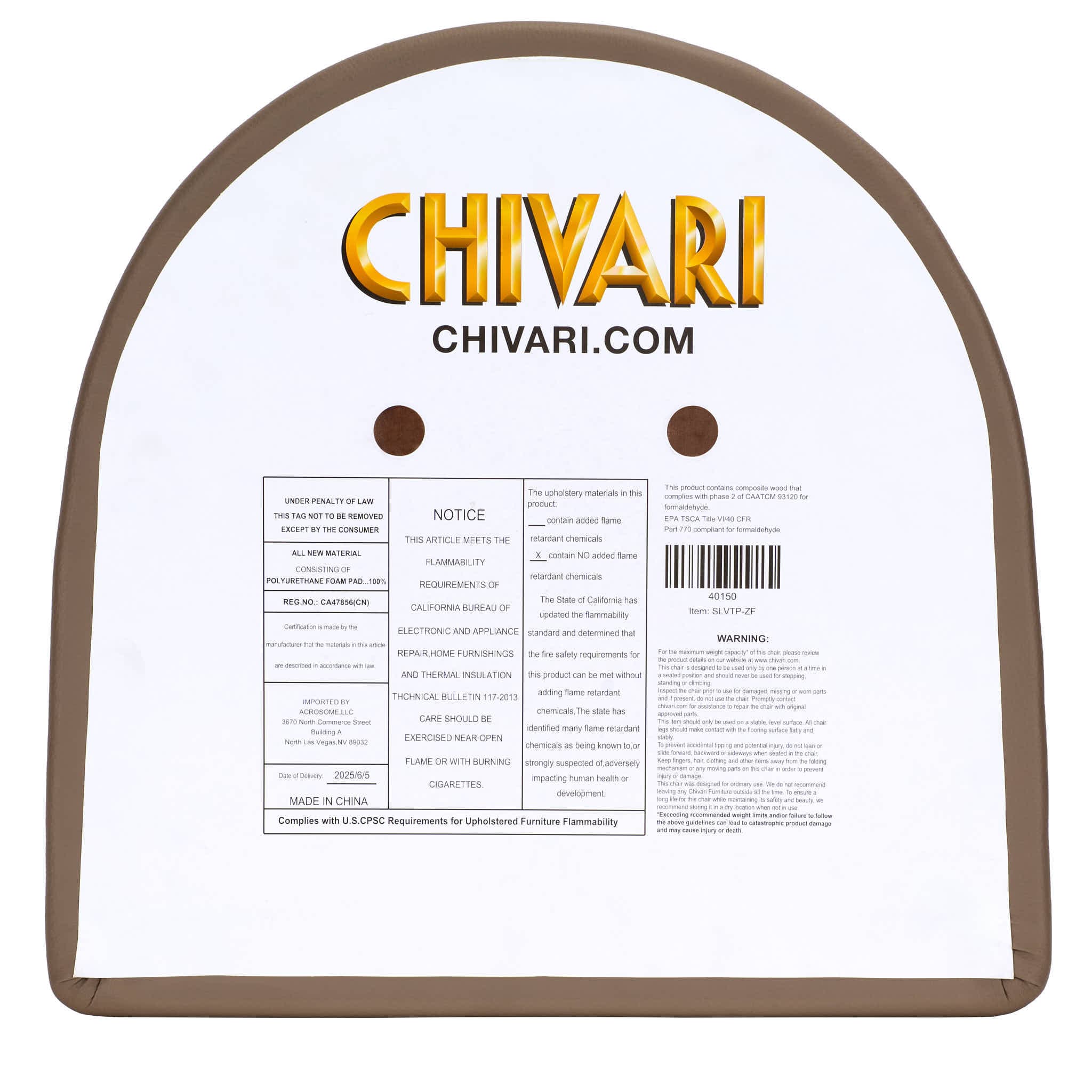 Chivari Replacement Taupe Vinyl Chair Seat for Metal Restaurant Ladder Back Chairs SLVTP-ZF