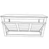 Chivari 7' Chestnut Portable Folding Bar with Reversible Front BAR-FOLD-84KTR-CHE-AX-T