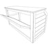 Chivari 7' Black Portable Folding Bar with Reversible Front BAR-FOLD-84KTR-BLK-AX-T