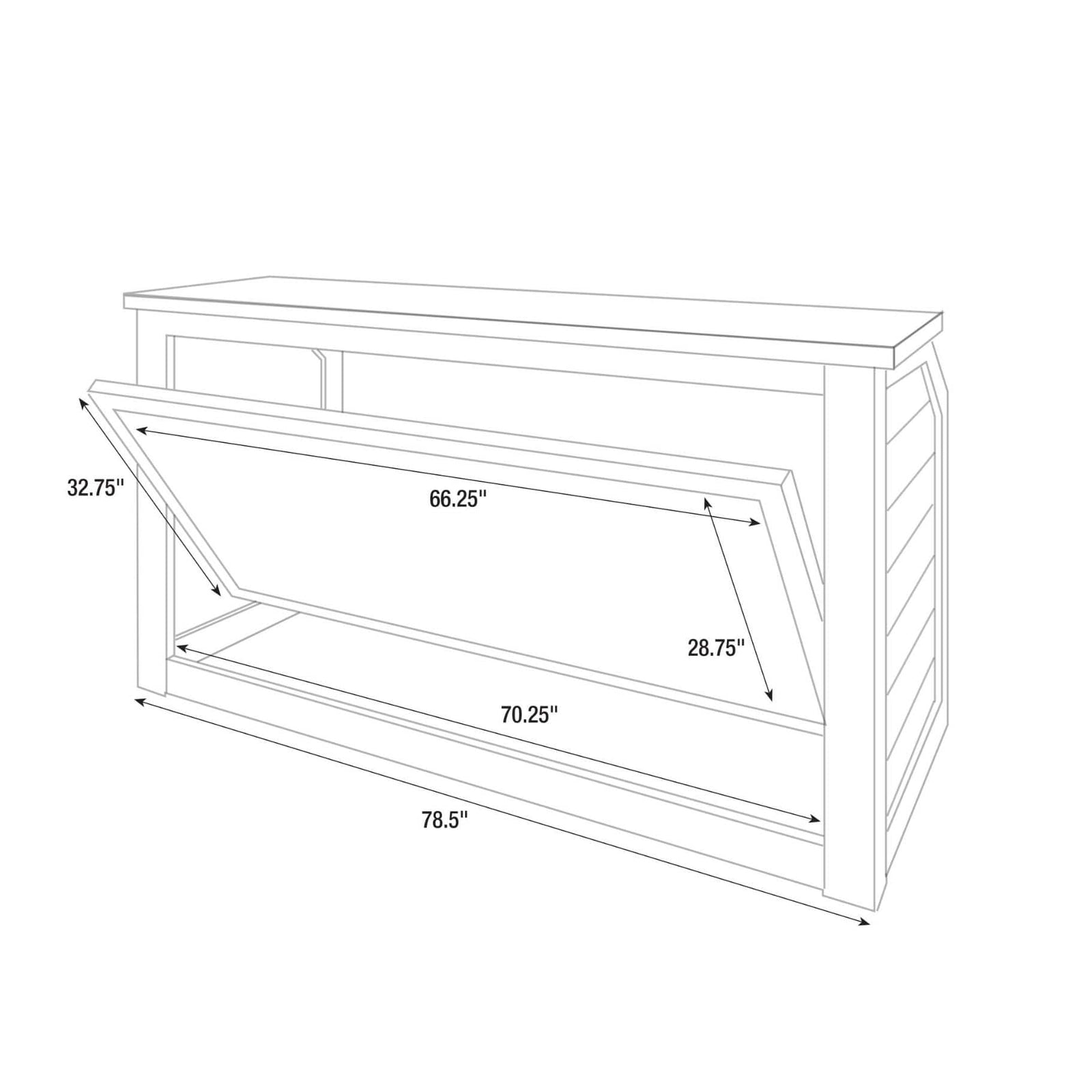Chivari 7' White Portable Folding Bar with HPL Top and Durable Rubber Edge BAR-FOLD-84KT-WHT-AX-T