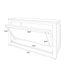 Chivari 7' White Portable Folding Bar with HPL Top and Durable Rubber Edge BAR-FOLD-84KT-WHT-AX-T
