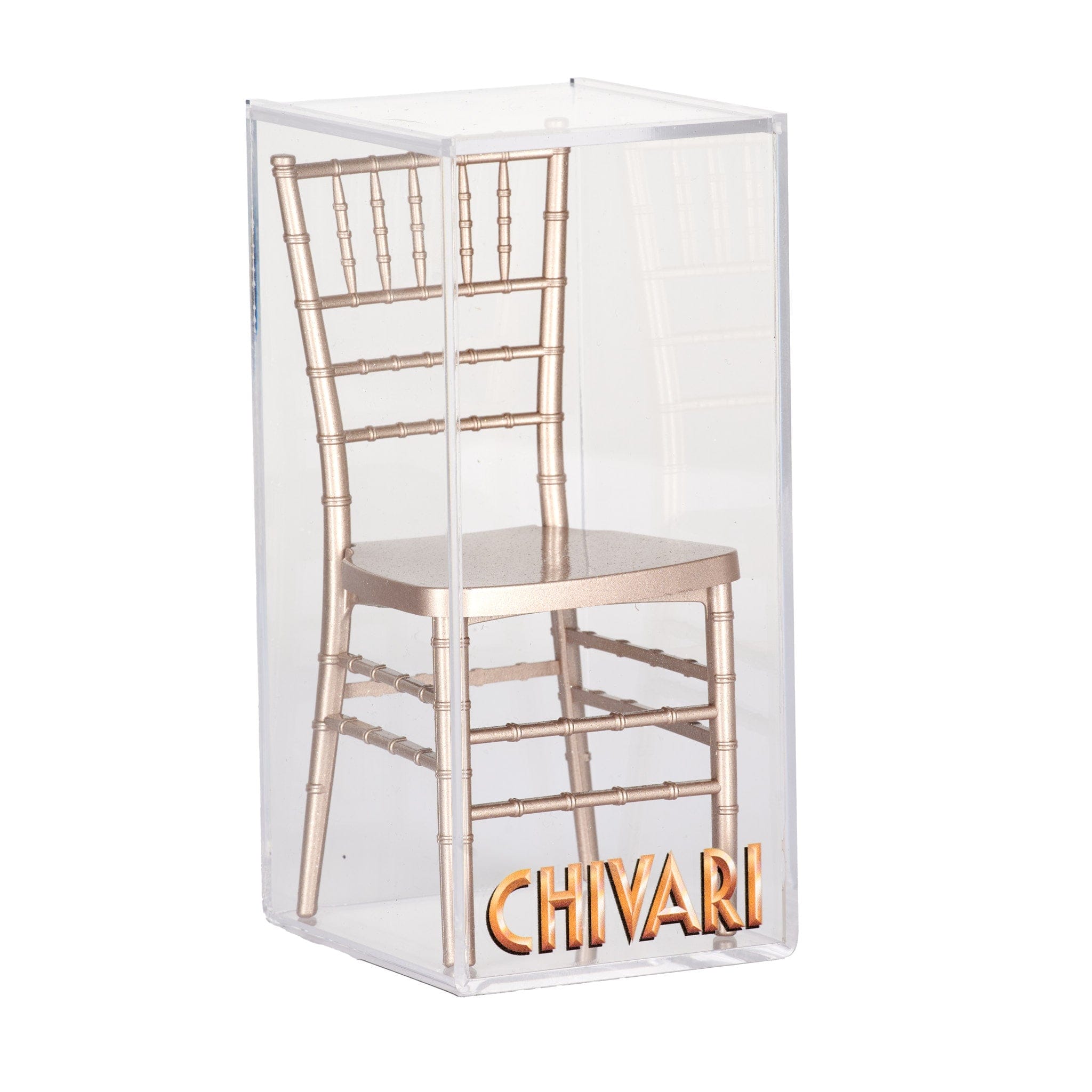 Chivari Rose Gold Champagne Mini Chiavari Chair 1:6 Scale Model CCRRGC-TY-AX