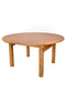 Chivari 60" (5 Foot) Chestnut Round Farm Table TFARMRD60-CHESTNUT-S-LEG-AX-T