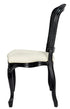 Chivari Black Resin Royal Chair with Ivory Vinyl Seat and Black Rattan Back Similar to Louis Pop Style - Monstserrat CRRBIR-ZG-T