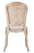 Chivari Natural White Washed Resin Royal Chair with Tan Tweed Fabric Seat and White Washed Rattan Back Similar to Louis Pop Style - York CRRNWBNWR-ZG-T