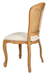 Chivari Natural Resin Royal Chair with Ivory Fabric Seat and Natural Rattan Back Similar to Louis Pop Style - Ranier CRRNINR-ZG-T