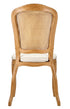 Chivari Natural Resin Royal Chair with Ivory Fabric Seat and Natural Rattan Back Similar to Louis Pop Style - Ranier CRRNINR-ZG-T