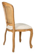 Chivari Natural Resin Royal Chair with Ivory Fabric Seat and Natural Rattan Back Similar to Louis Pop Style - Ranier CRRNINR-ZG-T