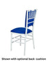 Chivari Royal Blue 1.75" Thick Fabric Panel Back Chiavari Chair Cushion and SlipNot™ Technology CUSHPANFAB-RB-A