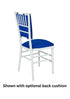 Chivari Royal Blue 1.75" Thick Fabric Panel Back Chiavari Chair Cushion and SlipNot™ Technology CUSHPANFAB-RB-A