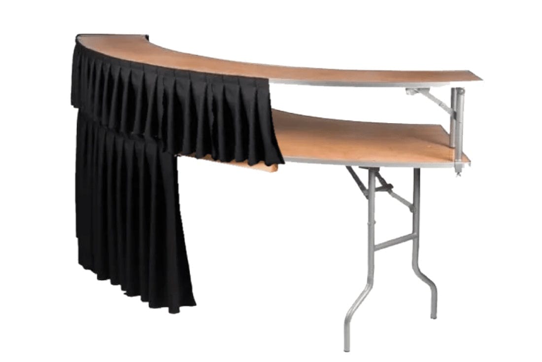 Chivari 7 Foot (84"x12") Serpentine Plywood Bar Top Buffet Riser BARPLYSERP84M-AX-T