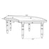 Chivari U-Shape Serpentine Farm Table Kit - Seats 12 - Includes 2 White Distressed Serpentine Tables TFARM-SNKT-WD4