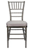 Chivari Metallic Silver Onyx Resin Steel Skeleton™ Chiavari Chair CCRMG-STEEL-AX-T