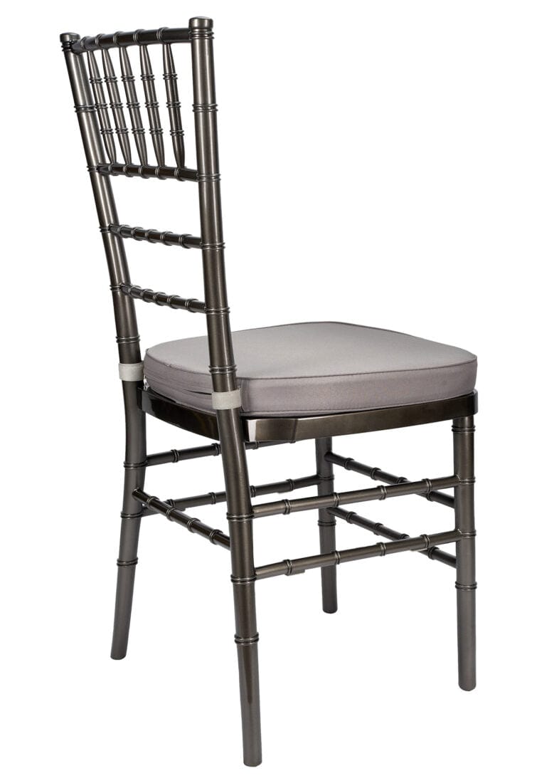 Chivari Metallic Silver Onyx Resin Steel Skeleton™ Chiavari Chair CCRMG-STEEL-AX-T