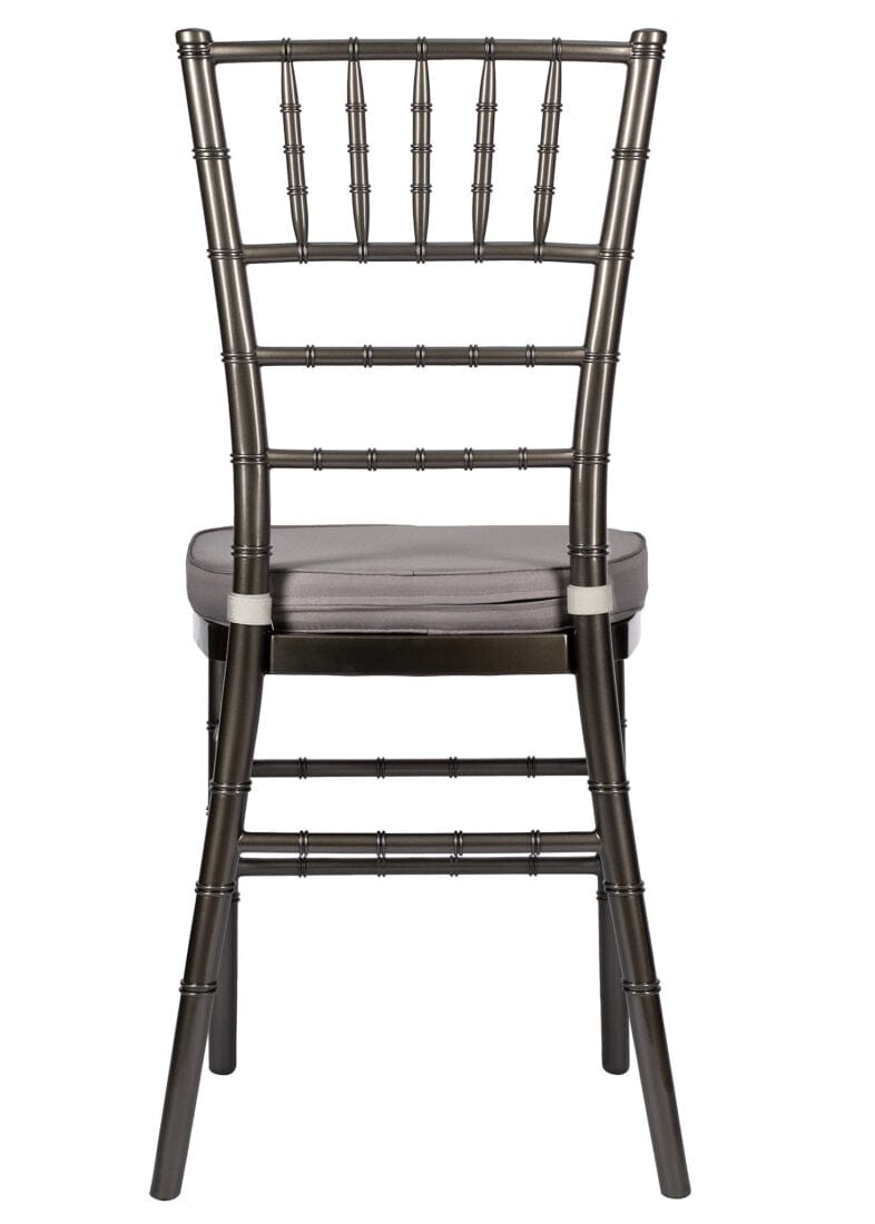 Chivari Metallic Silver Onyx Resin Steel Skeleton™ Chiavari Chair CCRMG-STEEL-AX-T