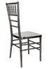 Chivari Metallic Silver Onyx Resin Steel Skeleton™ Chiavari Chair CCRMG-STEEL-AX-T