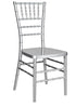Chivari Silver Resin Steel Skeleton™ Chiavari Chair- 4 Pack - Some Assembly Required CCRS-U4-STEEL-AX-T-4