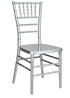Chivari Silver Resin Steel Skeleton™ Chiavari Chair- 2 Pack - Some Assembly Required CCRS-U2-STEEL-AX-T-2