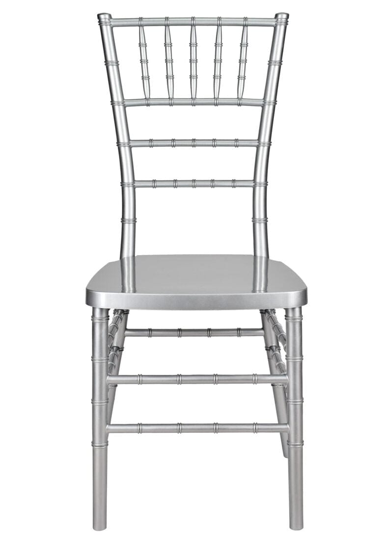 40 Chair Pack Silver Steel Skeleton™ Resin Chiavari Chair
