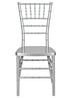 Chivari Silver Resin Steel Skeleton™ Chiavari Chair- 4 Pack - Some Assembly Required CCRS-U4-STEEL-AX-T-4