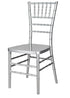 Chivari Silver Resin Steel Skeleton™ Chiavari Chair- 4 Pack - Some Assembly Required CCRS-U4-STEEL-AX-T-4