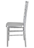 Chivari Silver Resin Steel Skeleton™ Chiavari Chair- 4 Pack - Some Assembly Required CCRS-U4-STEEL-AX-T-4