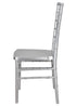 Chivari Silver Resin Steel Skeleton™ Chiavari Chair- 4 Pack - Some Assembly Required CCRS-U4-STEEL-AX-T-4