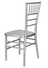 Chivari Silver Resin Steel Skeleton™ Chiavari Chair- 4 Pack - Some Assembly Required CCRS-U4-STEEL-AX-T-4