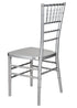 Chivari 40 Chair Pack Silver Steel Skeleton™ Resin Chiavari Chair CCRS-STEEL-AX-T-40