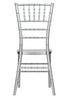 Chivari Silver Resin Steel Skeleton™ Chiavari Chair- 4 Pack - Some Assembly Required CCRS-U4-STEEL-AX-T-4