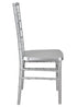 Chivari Silver Resin Steel Skeleton™ Chiavari Chair- 4 Pack - Some Assembly Required CCRS-U4-STEEL-AX-T-4