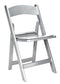 Chivari Silver with Silver Vinyl Cushion Resin Folding Chair by Chivari CFRS-AX-T