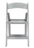 Chivari Silver with Silver Vinyl Cushion Resin Folding Chair by Chivari CFRS-AX-T