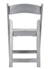 Chivari Silver with Silver Vinyl Cushion Resin Folding Chair by Chivari CFRS-AX-T