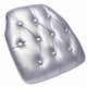 Chivari Silver 1.75" Thick Vinyl Tufted Panel Chiavari Chair Cushion CUSHPANVINTUFTSLV-AX-T