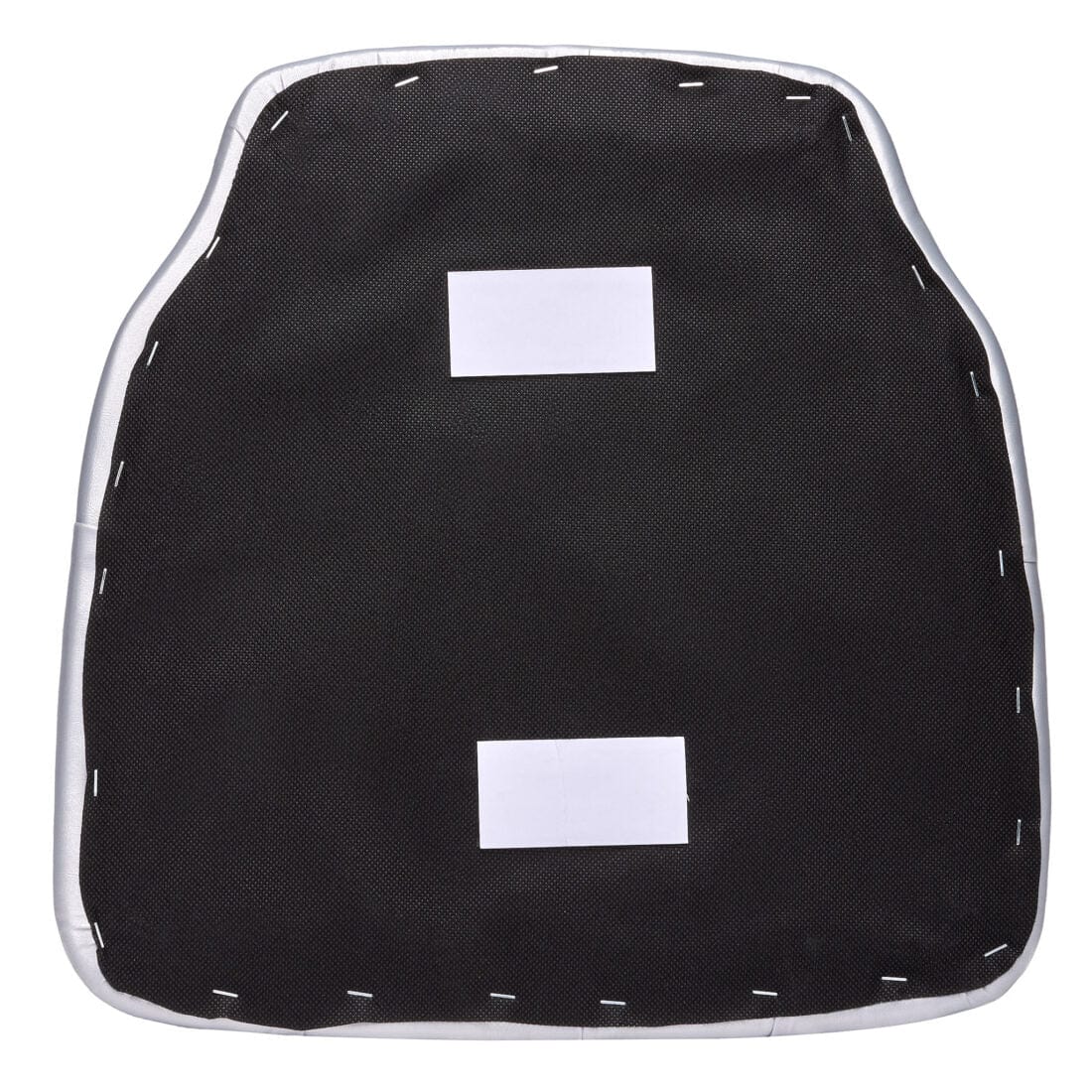 Chivari Silver 1.75" Thick Vinyl Tufted Panel Chiavari Chair Cushion CUSHPANVINTUFTSLV-AX-T