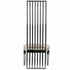 Chivari Kids Silver Frame High Back Stainless Steel Chair with White Vinyl Cushion CHBSSS-KID-AX-T