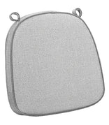 Silver with Gray Piping 2.5" Thick Chair Cushion - World's Best Cushions