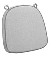 Chivari Silver with Gray Piping 2.5" Thick Chair Cushion - World's Best Cushions CUSHBST-SGR-AX-T