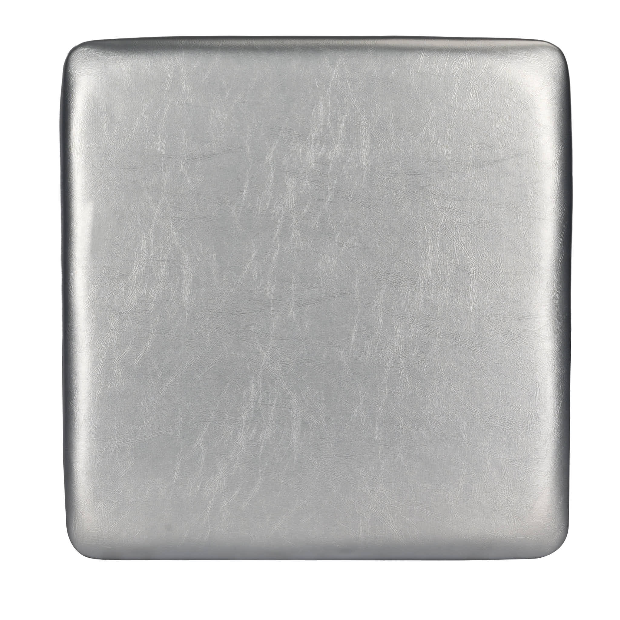Chivari Silver 1.75" Vinyl Panel Cushion with SlipNot™ Technology for Clear Folding Chair CUSHPANVIN-FLD-SLV-AX