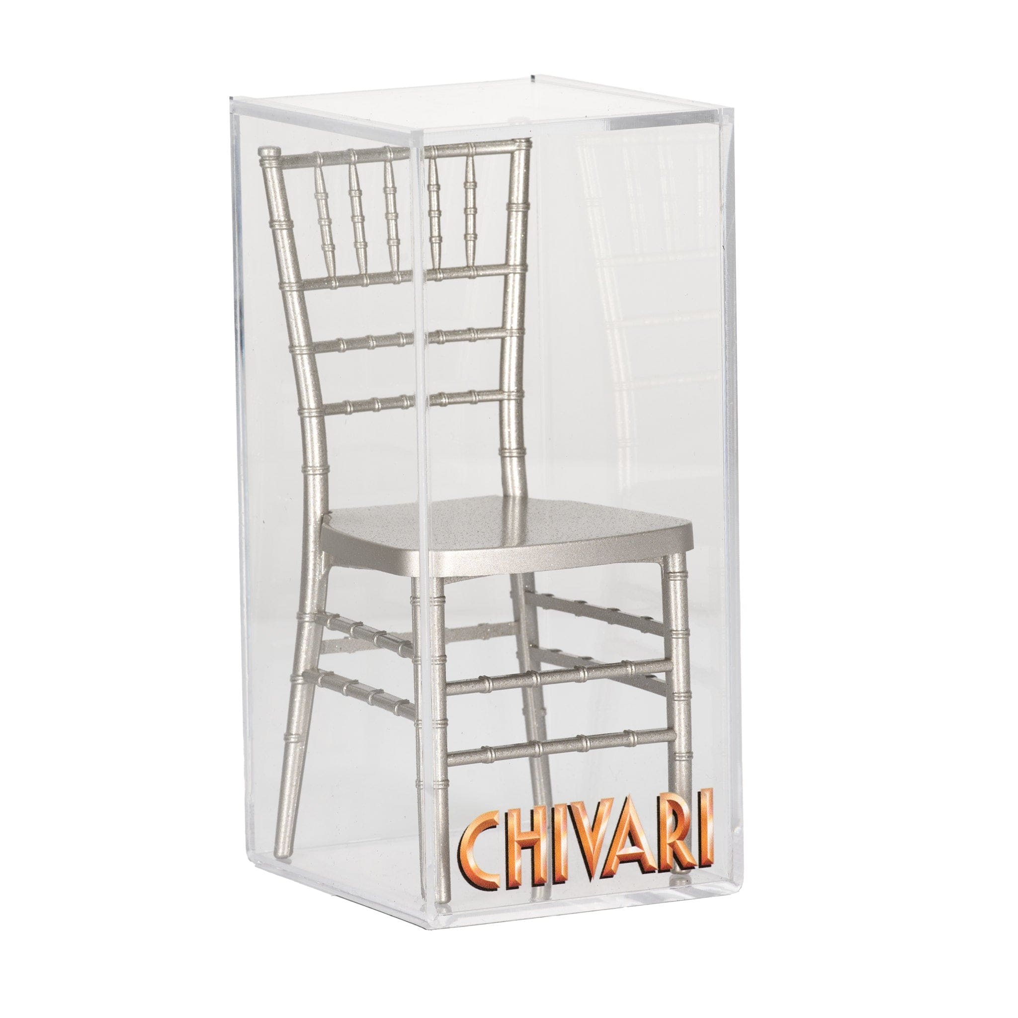 Chivari Sparkling Silver Champagne Mini Chiavari Chair 1:6 Scale Model CCRSCS-TY-AX