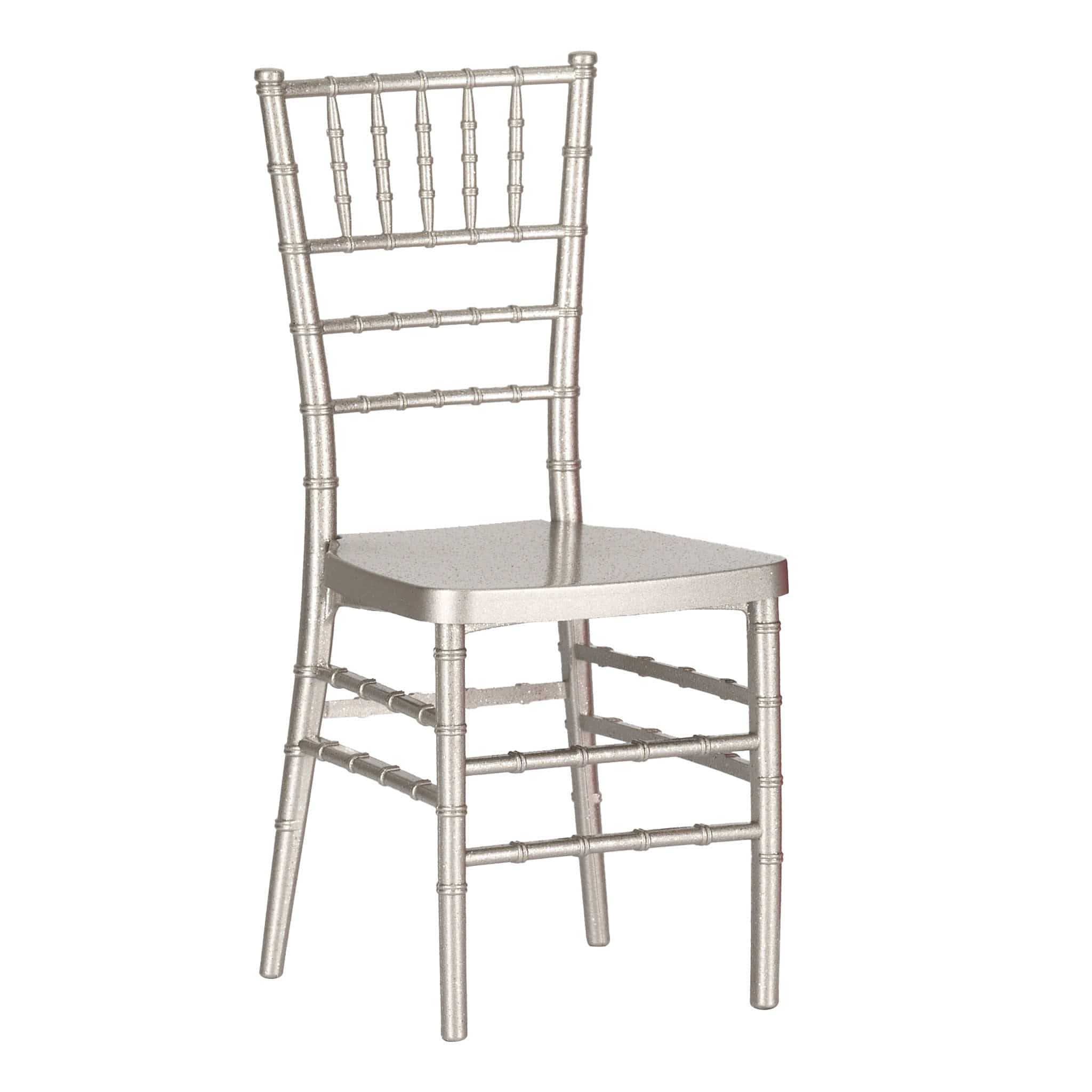 Chivari Sparkling Silver Champagne Mini Chiavari Chair 1:6 Scale Model CCRSCS-TY-AX