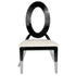Chivari Kids Silver Frame Stainless Steel O Chair with White Vinyl Cushion COSSS-KID-AX-T