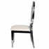 Chivari Kids Silver Frame Stainless Steel O Chair with White Vinyl Cushion COSSS-KID-AX-T