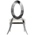 Chivari Kids Silver Frame Stainless Steel O Chair with White Vinyl Cushion COSSS-KID-AX-T
