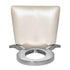 Chivari Kids Silver Frame Stainless Steel O Chair with White Vinyl Cushion COSSS-KID-AX-T