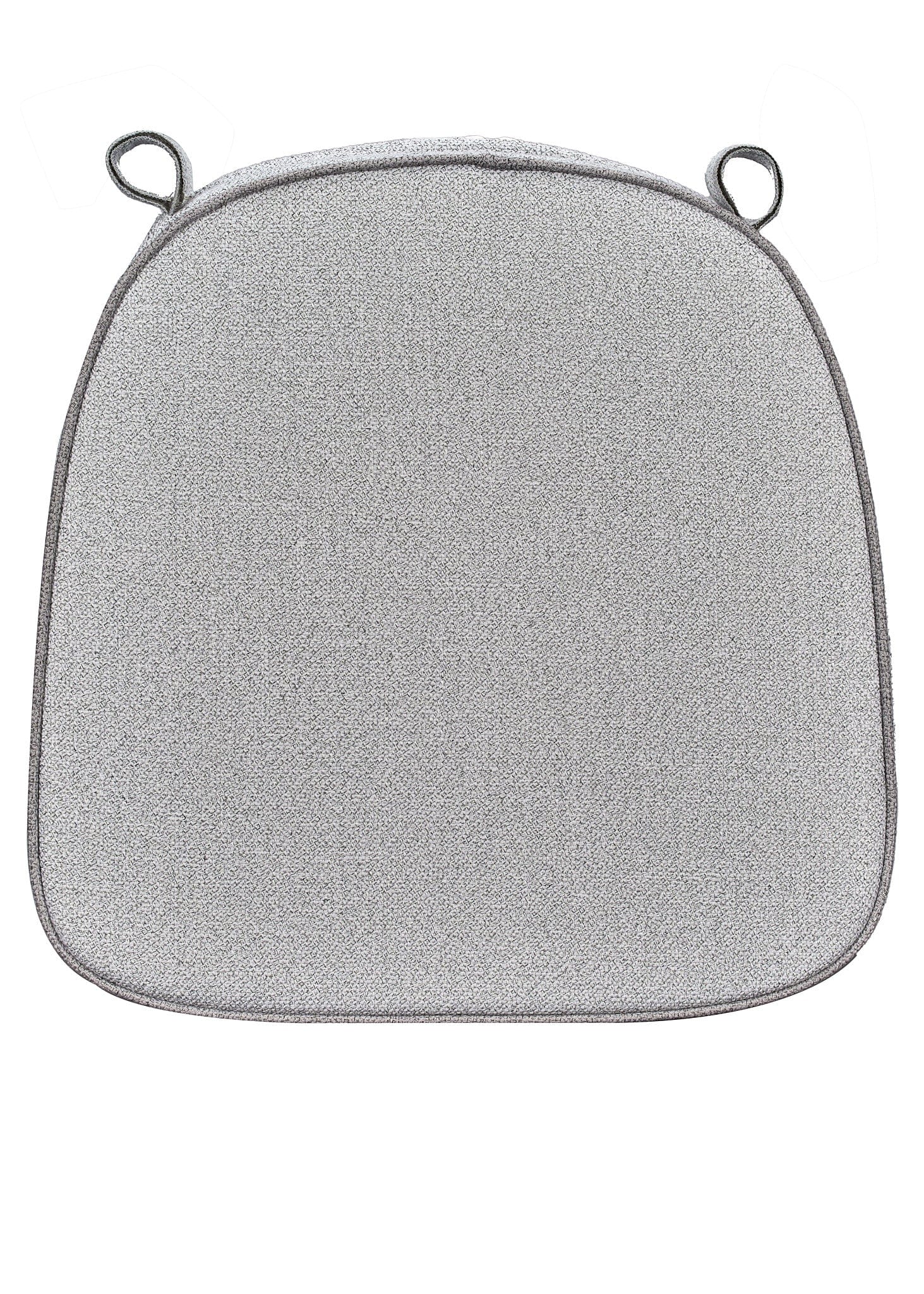 Chivari Silver with Gray Piping 2.5" Thick Chair Cushion - World's Best Cushions CUSHBST-SGR-AX-T